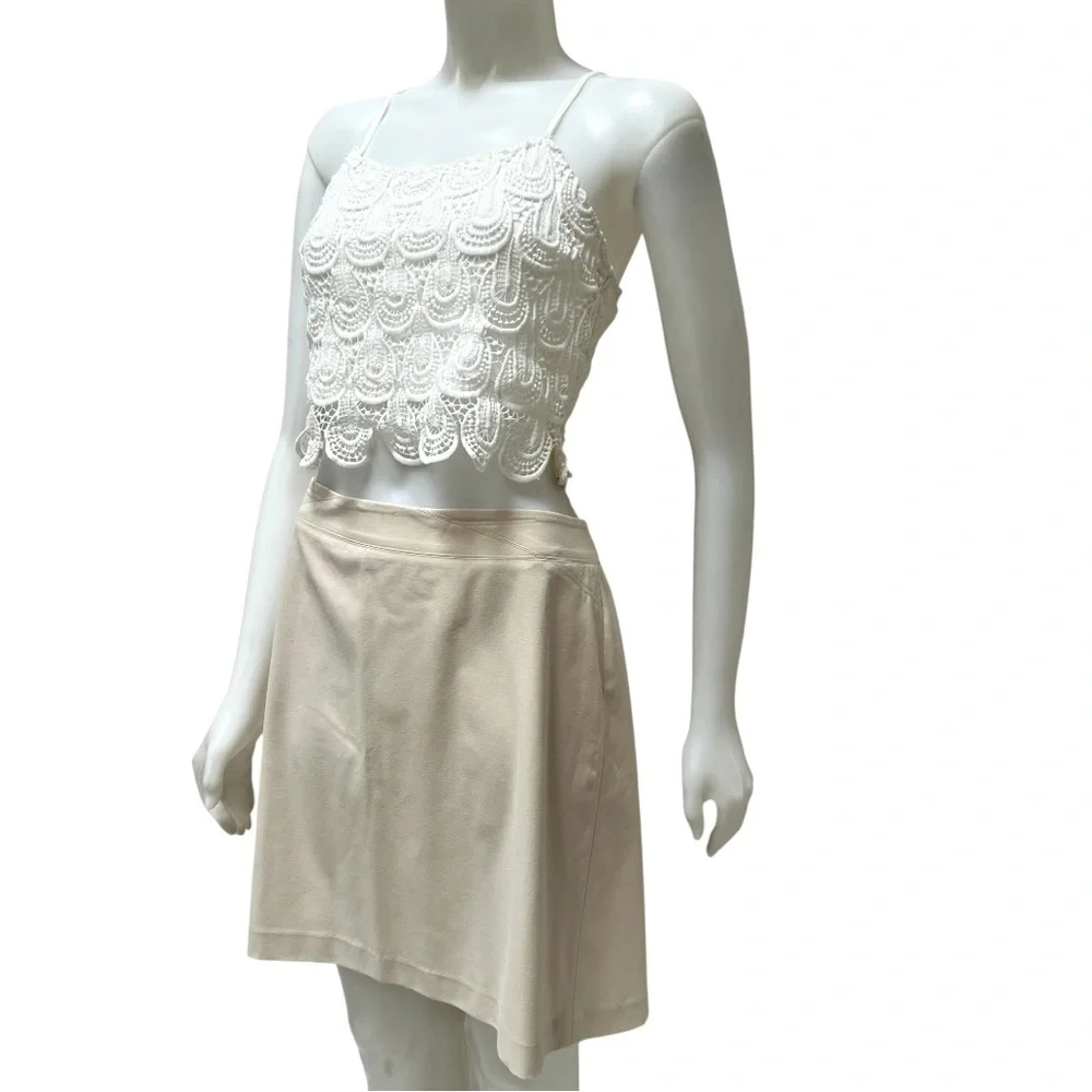 Vintage THE LIMITED Virtual Stretch Tan Pencil Skirt Office Carrier Capsule 90's